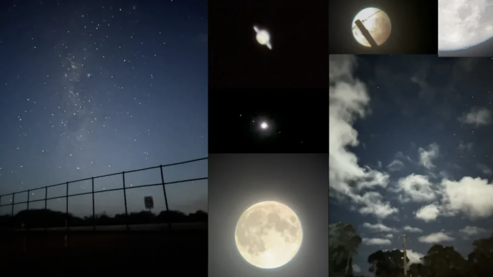 Space or night-sky photography related to astronomy